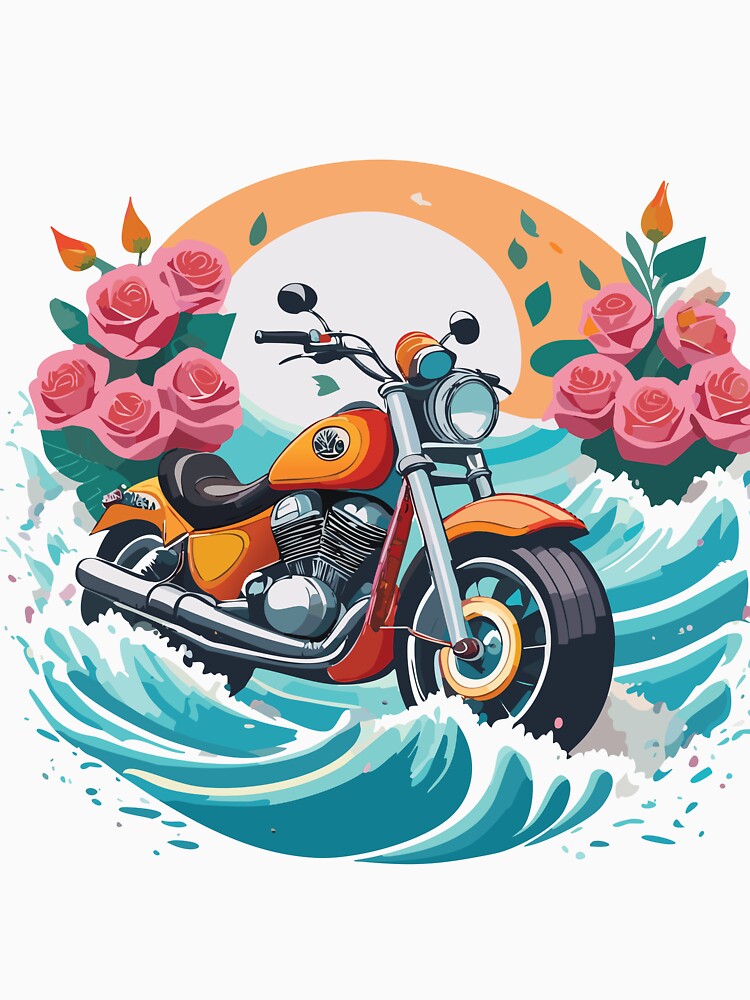 Thumbnail 7 of 7, Classic T-Shirt, Road through the waves designed and sold by starchim01.