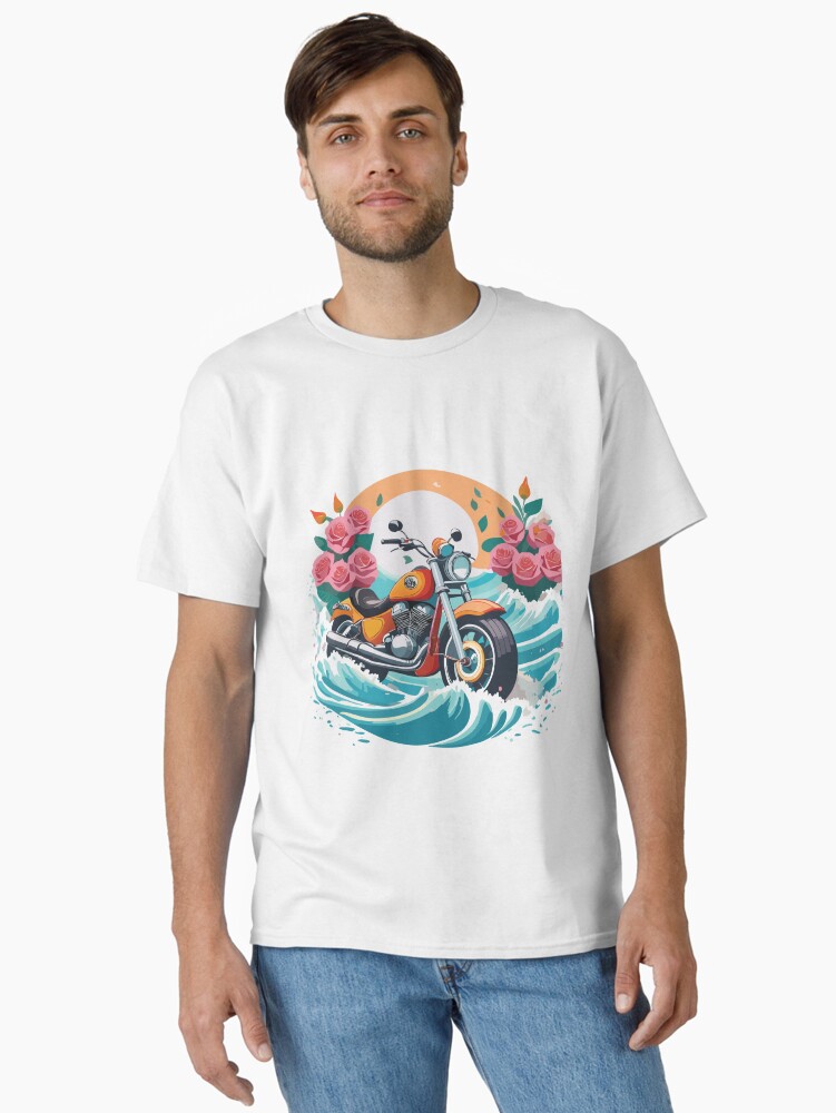 Thumbnail 1 of 7, Classic T-Shirt, Road through the waves designed and sold by starchim01.