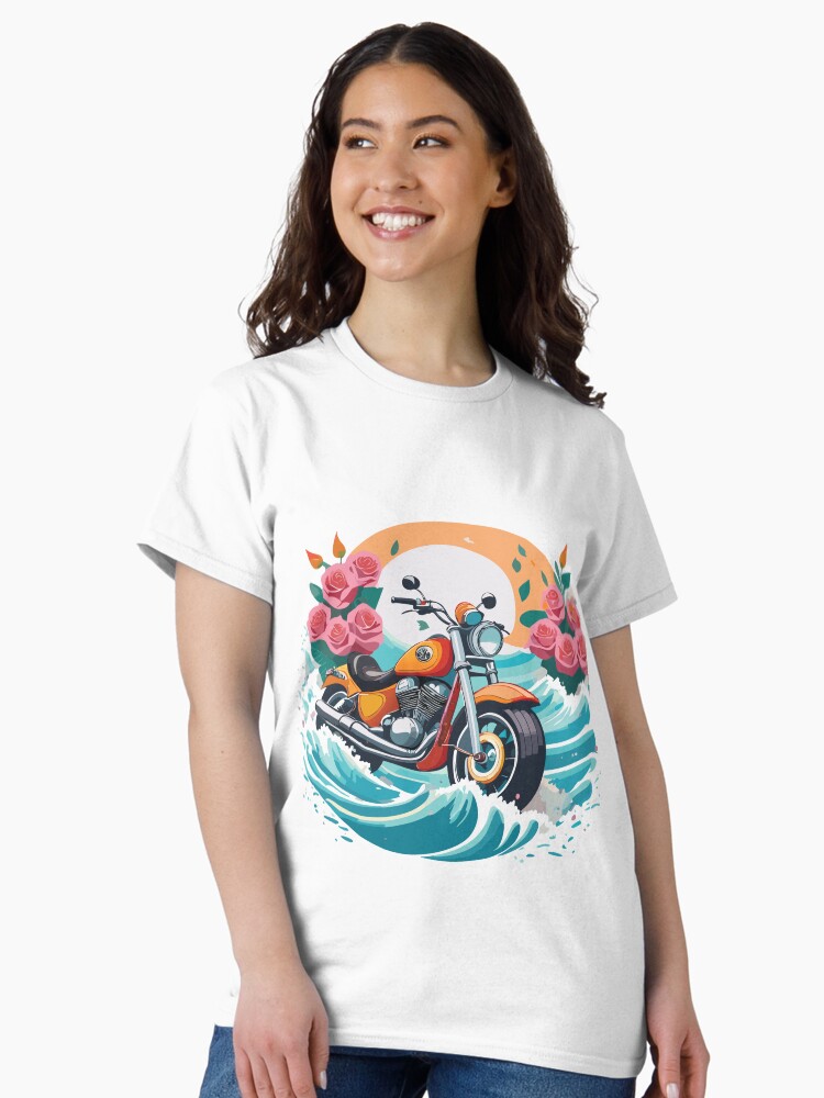 Thumbnail 2 of 7, Classic T-Shirt, Road through the waves designed and sold by starchim01.