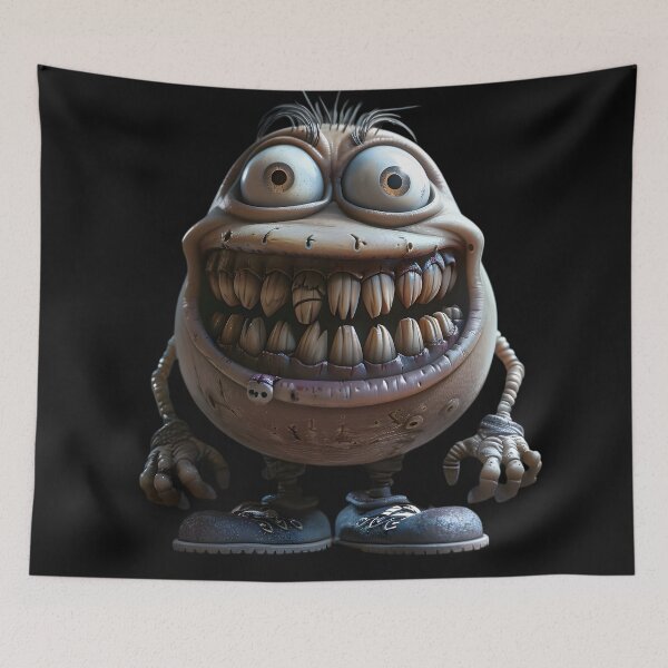 Item preview, Crazy Teeth Creeper Sticker designed and sold by AI-Only Creations.