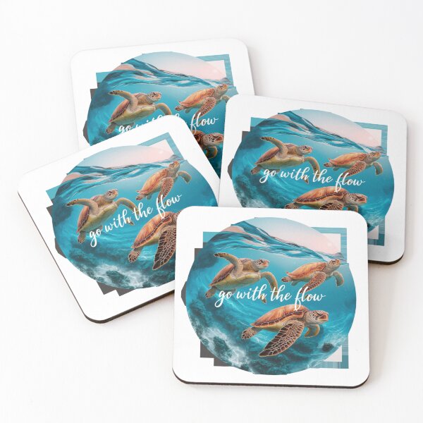 Item preview, Go with the Flow: Serene Sea Turtles Art designed and sold by deluxedigital1.