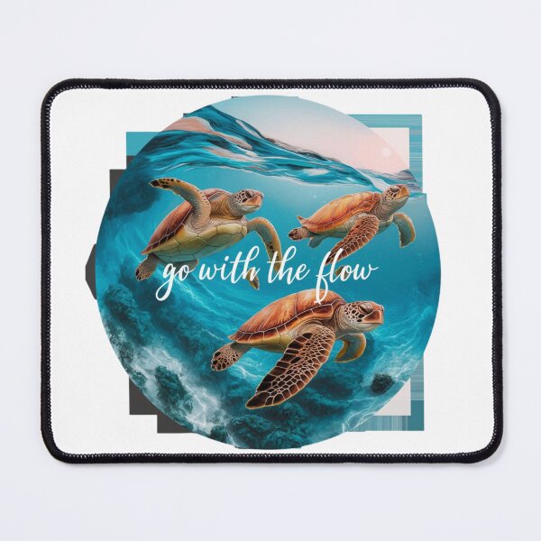 Item preview, Go with the Flow: Serene Sea Turtles Art designed and sold by deluxedigital1.