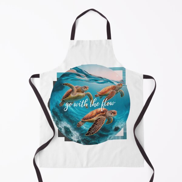 Item preview, Go with the Flow: Serene Sea Turtles Art designed and sold by deluxedigital1.