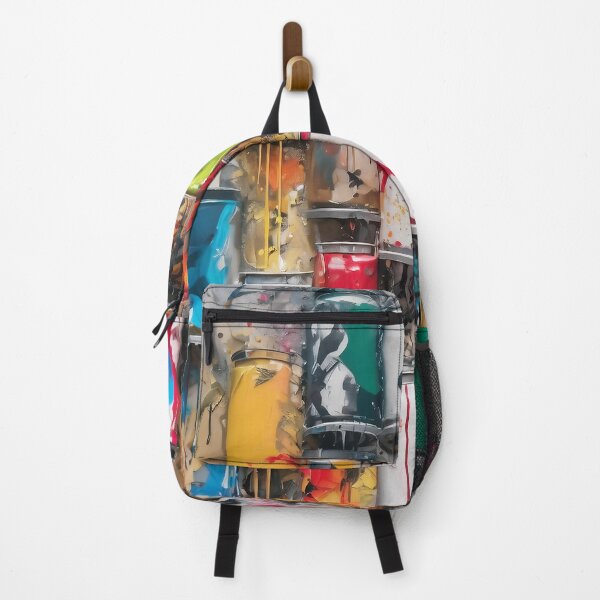 Item preview, Colorful Spray Paint Cans Dripping Down a Wall designed and sold by AutoPics.