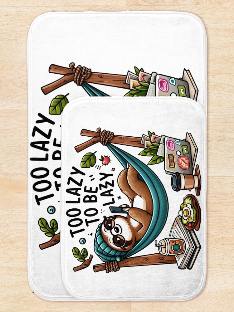 Thumbnail 5 of 6, Bath Mat, Chillin' Sloth designed and sold by AI-Only.