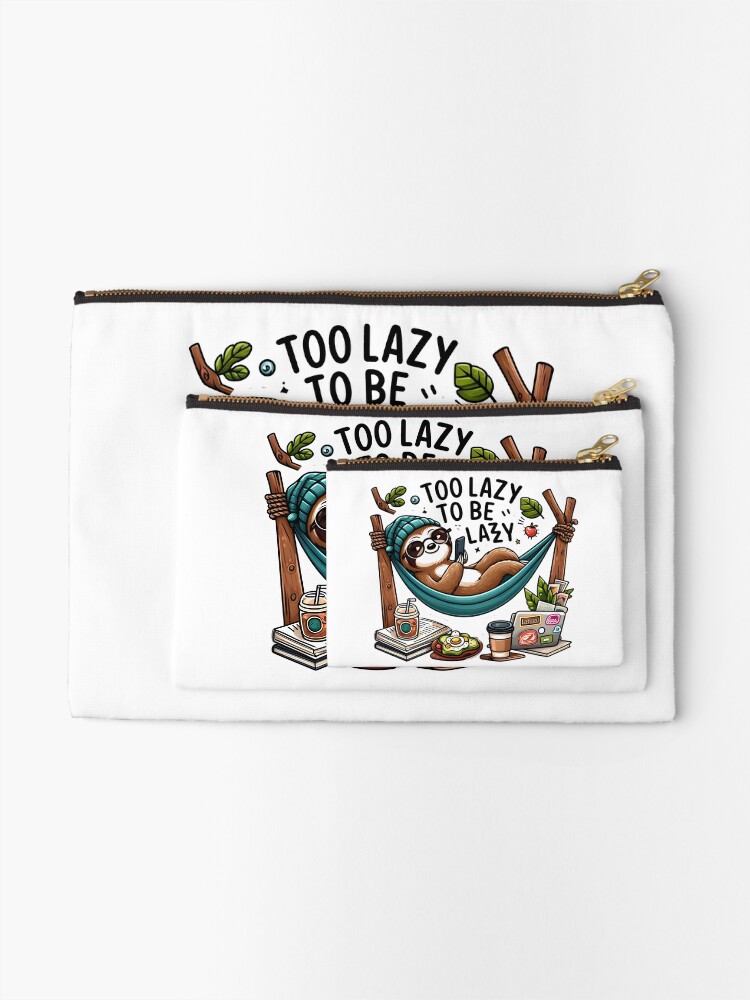 Thumbnail 2 of 4, Zipper Pouch, Chillin' Sloth designed and sold by AI-Only.
