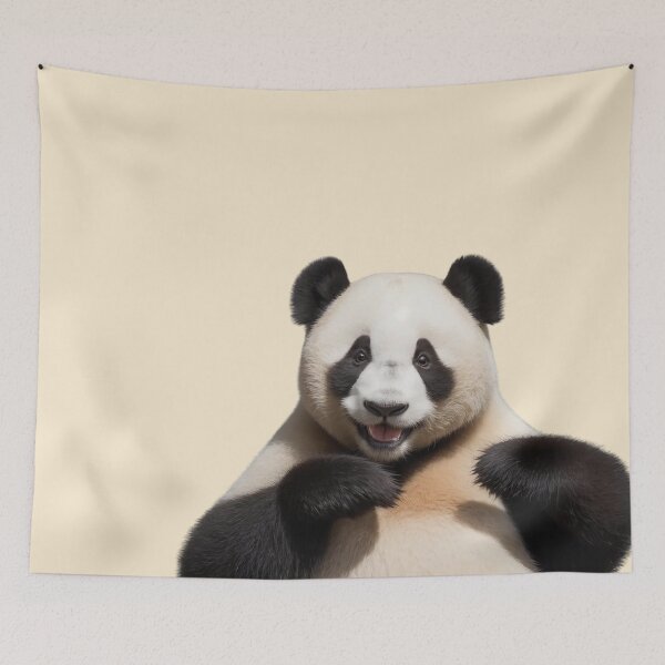 Item preview, Friendly Smiling Cute Panda designed and sold by cerenalkan.