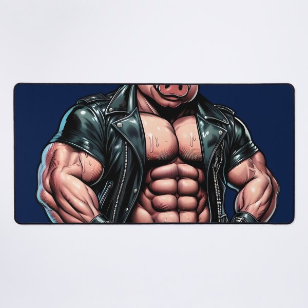 Item preview, Muscular leather pig sweating designed and sold by KilloKalla.