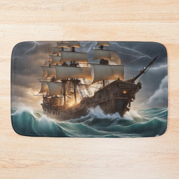 Item preview, Digital - Ship in rough waters designed and sold by The Print Collective.