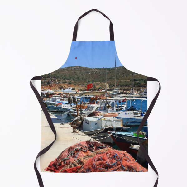 Item preview, Red Fishing Nets and Fishing Boats Datca Dock designed and sold by taiche.