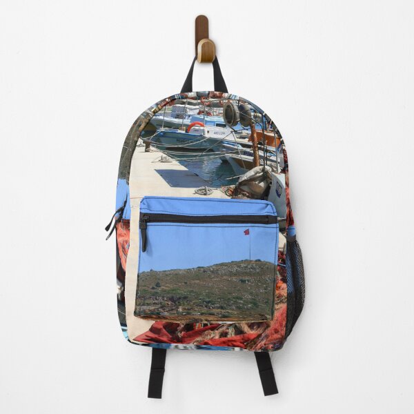 Item preview, Red Fishing Nets and Fishing Boats Datca Dock designed and sold by taiche.