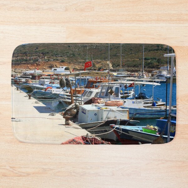 Item preview, Red Fishing Nets and Fishing Boats Datca Dock designed and sold by taiche.