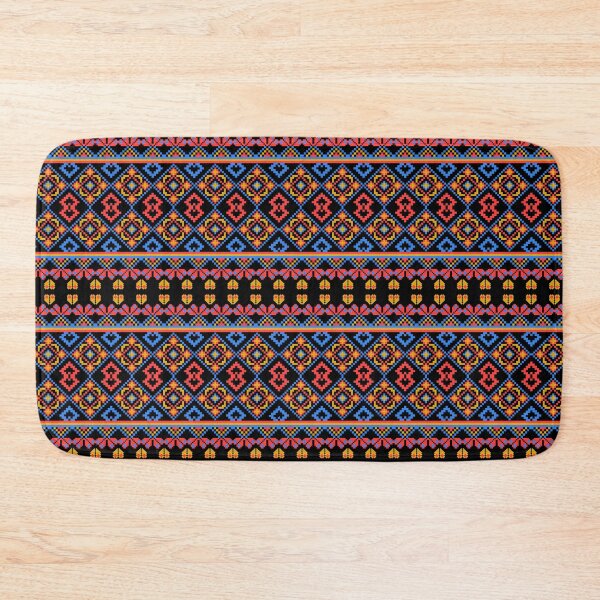 Item preview, Pattern pixel art seamless ethnic geometric design for fabric designed and sold by Nonnipa.