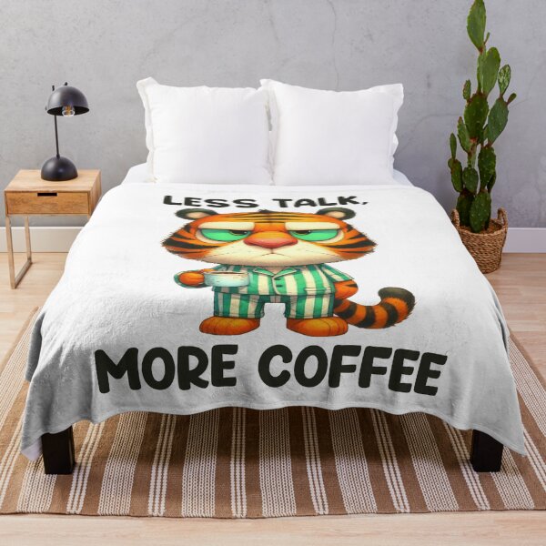 Item preview, Less Talk, More Coffee. Tiger designed and sold by BanShopDG.