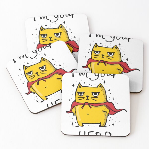 Item preview, Superhero Cat: I'm Your Hero!  pen_spark designed and sold by Sticker Vibes.