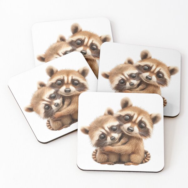 Item preview, Two Cute Raccoons Hugging designed and sold by RGShirtWorks.