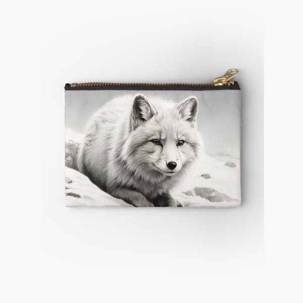 Item preview, Pencil-drawn Arctic Fox - High-Quality Black and White Design designed and sold by Pencil-Art.