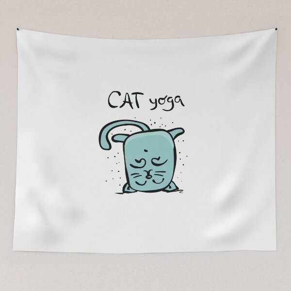 Item preview, Cat Yoga designed and sold by Sticker Vibes.