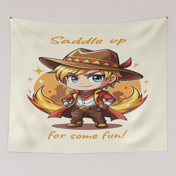 Item preview, Chibi Cowboy Adventure Art designed and sold by AgarutanPrint.