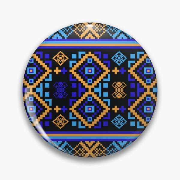 Item preview, Pattern pixel art seamless ethnic geometric design for fabric designed and sold by Nonnipa.
