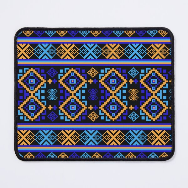 Item preview, Pattern pixel art seamless ethnic geometric design for fabric designed and sold by Nonnipa.