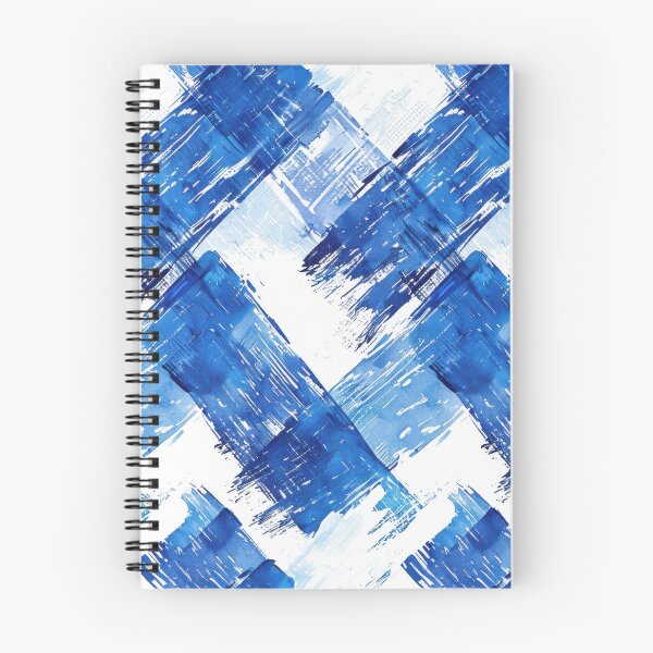 Item preview, Abstract Blue Brushstroke Pattern on White, seamless. designed and sold by ImagineCorner.