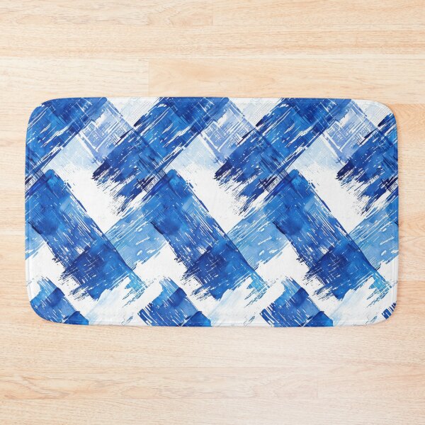 Item preview, Abstract Blue Brushstroke Pattern on White, seamless. designed and sold by ImagineCorner.