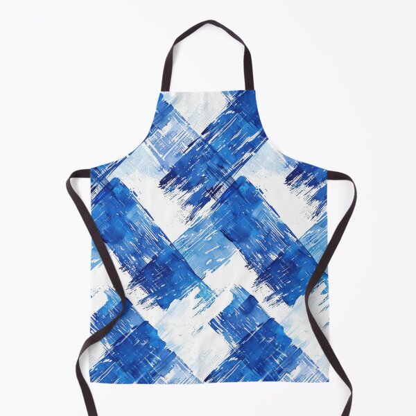 Item preview, Abstract Blue Brushstroke Pattern on White, seamless. designed and sold by ImagineCorner.
