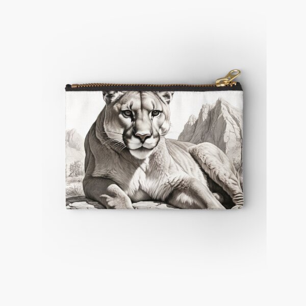 Item preview, Black and white pencil drawing of a Puma designed and sold by Pencil-Art.