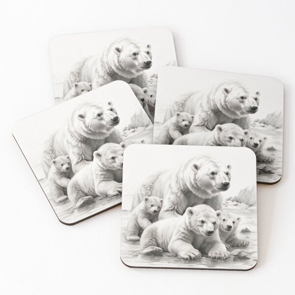 Item preview, Polar bear pencil drawing designed and sold by Pencil-Art.