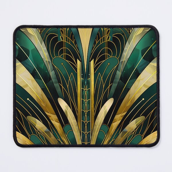 Item preview, Gatsby Pattern, Glamour Dark Green Gold, Luxurious Aesthetic designed and sold by Vic Torys ☆.