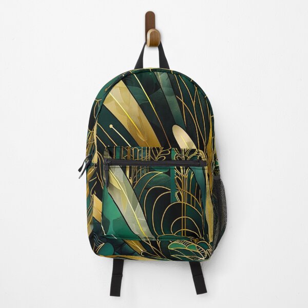 Item preview, Gatsby Pattern, Glamour Dark Green Gold, Luxurious Aesthetic designed and sold by Vic Torys ☆.