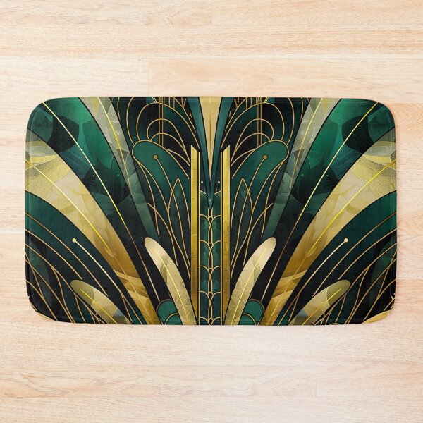 Item preview, Gatsby Pattern, Glamour Dark Green Gold, Luxurious Aesthetic designed and sold by Vic Torys ☆.