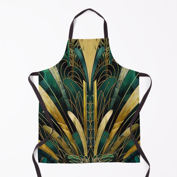 Item preview, Gatsby Pattern, Glamour Dark Green Gold, Luxurious Aesthetic designed and sold by Vic Torys ☆.