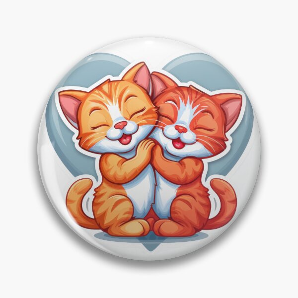 Item preview, Two Orange Kittens Hugging In Heart designed and sold by ML-Media.