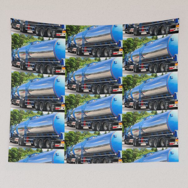 Item preview, Rear View of a Blue Tanker Truck designed and sold by Taina Sohlman.