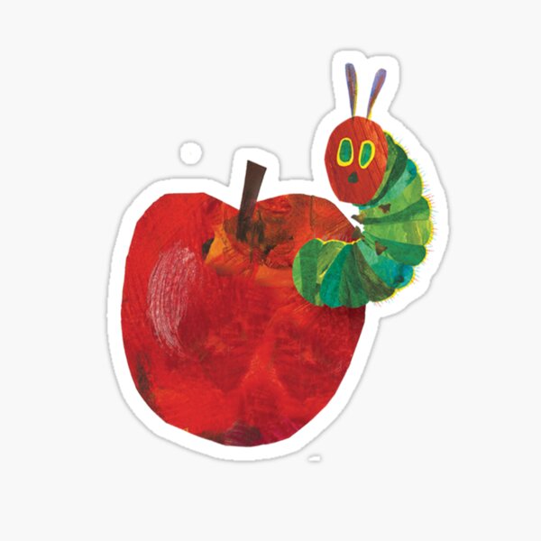 Artikel-Vorschau von Raupe Nimmersatt Apfel, designt und verkauft von stickersbyjulli.