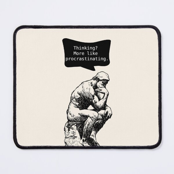 Item preview, Philosophical Procrastinating Thinking  Man Light Background designed and sold by cerenalkan.