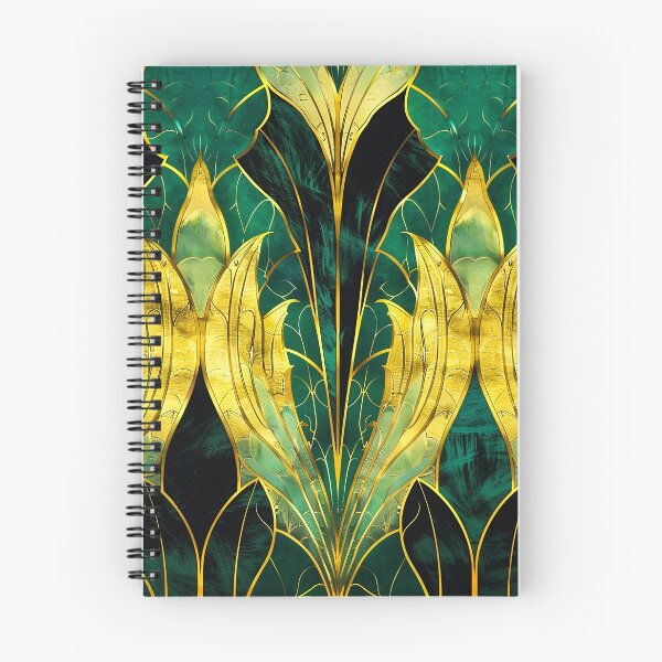 Item preview, Gatsby Inspired Pattern, Glamour Dark Green Gold Aesthetic designed and sold by Vic Torys ☆.
