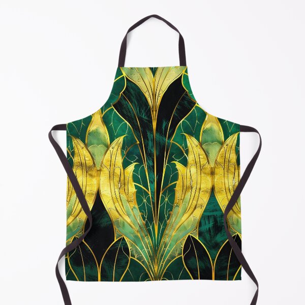 Item preview, Gatsby Inspired Pattern, Glamour Dark Green Gold Aesthetic designed and sold by Vic Torys ☆.