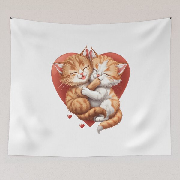 Item preview, Two Kittens Hugging Inside a Red Heart designed and sold by ML-Media.