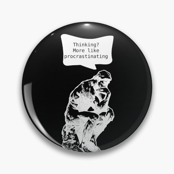 Item preview, Philosophical Procrastinating Thinking Man Dark Background designed and sold by cerenalkan.