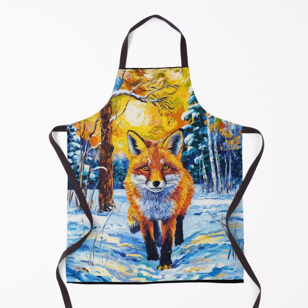 Artikelvorschau, Fuchs-Portrait. Wintersaison, Schneefuchs, Vintage-Fuchs, Fuchs-Malerei, Vincent van Gogh-Stil entworfen und verkauft von FoxVibes.
