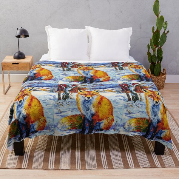 Artikelvorschau, Fuchs-Portrait. Wintersaison, Schneefuchs, Vintage-Fuchs, Fuchs-Malerei, Vincent van Gogh-Stil entworfen und verkauft von FoxVibes.