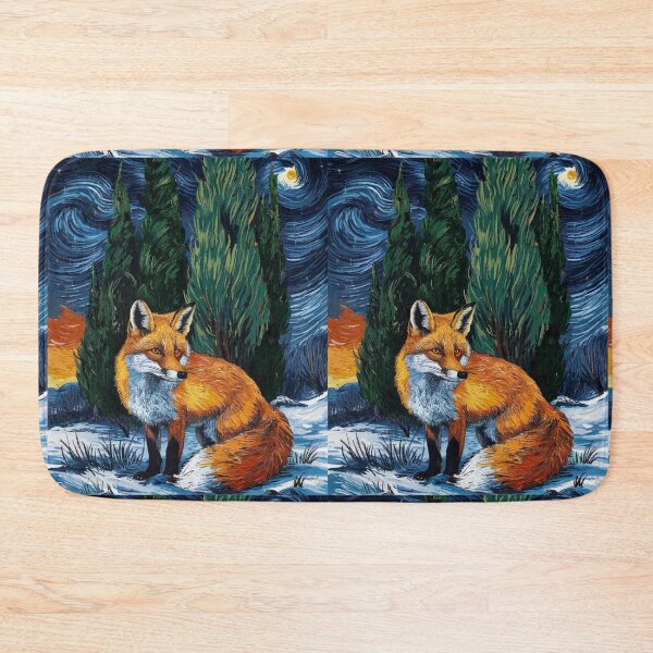 Artikelvorschau, Fuchs-Portrait. Wintersaison, Schneefuchs, Vintage-Fuchs, Fuchs-Malerei, Vincent van Gogh-Stil entworfen und verkauft von FoxVibes.