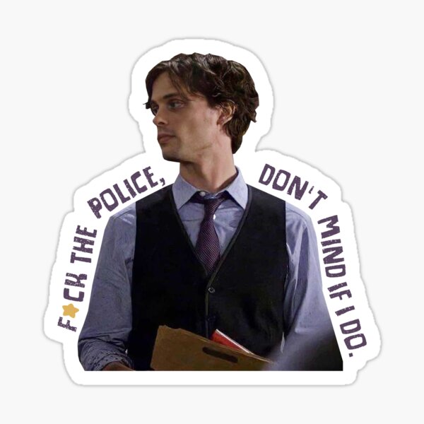 Artikel-Vorschau von Spencer Reid "Scheiß auf die Polizei" Sticker, designt und verkauft von stickersbyjulli.