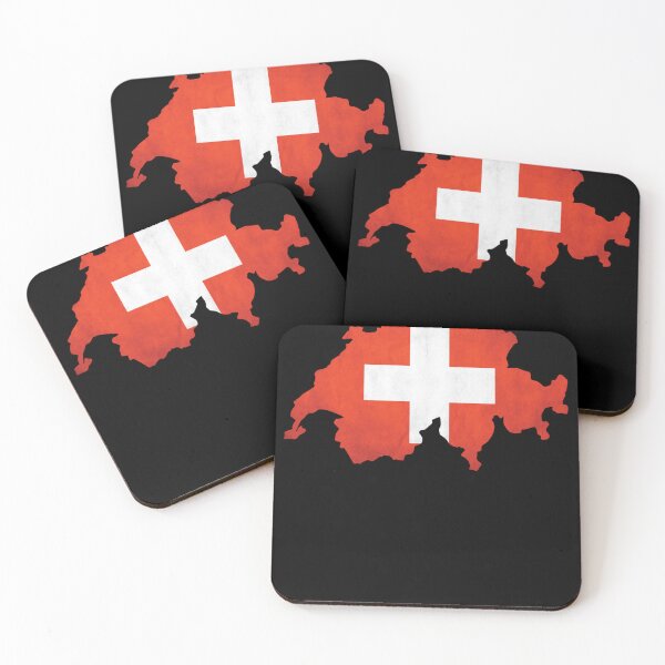 Item preview, Switzerland - national border in national flag designed and sold by Mohja-Design.