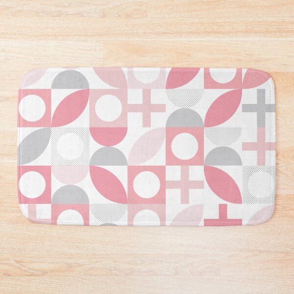 Item preview, Bauhaus Pattern 5 pale pink shapes pattern designed and sold by LD ART.