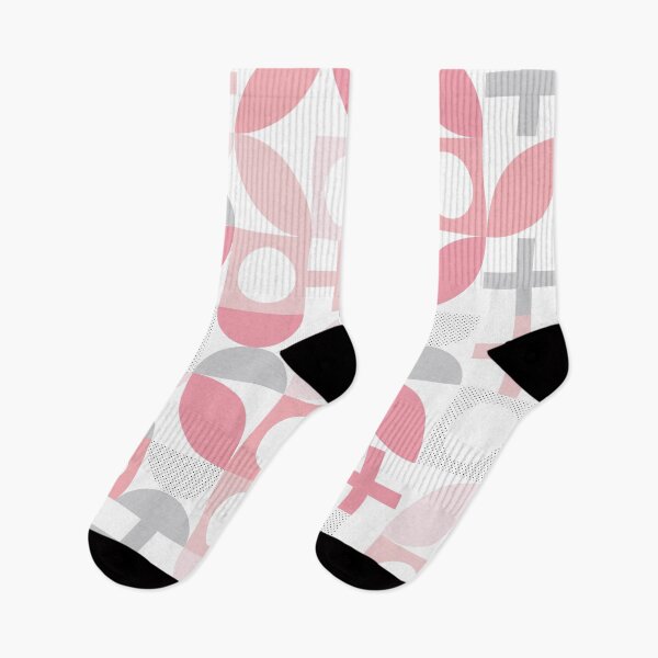 Item preview, Bauhaus Pattern 5 pale pink shapes pattern designed and sold by LD ART.