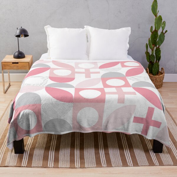 Item preview, Bauhaus Pattern 5 pale pink shapes pattern designed and sold by LD ART.